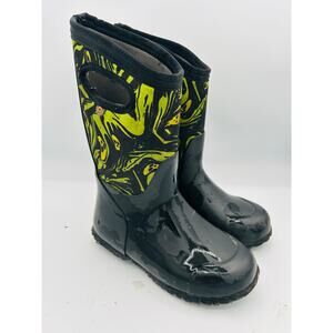 Bogs York Spooky Boots Boys Size 13 Waterproof Snow Rain Pull On Insulated1